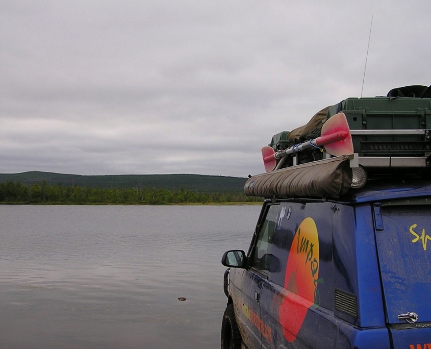 ”Crossing” the lake near Monchegorsk